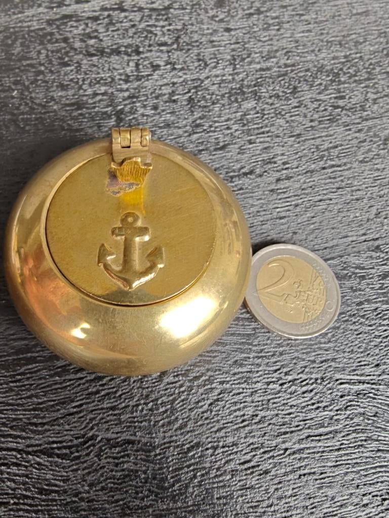 Koperen asbakje Marine Koopvaardij, Antiek en Kunst, Curiosa en Brocante, Ophalen of Verzenden