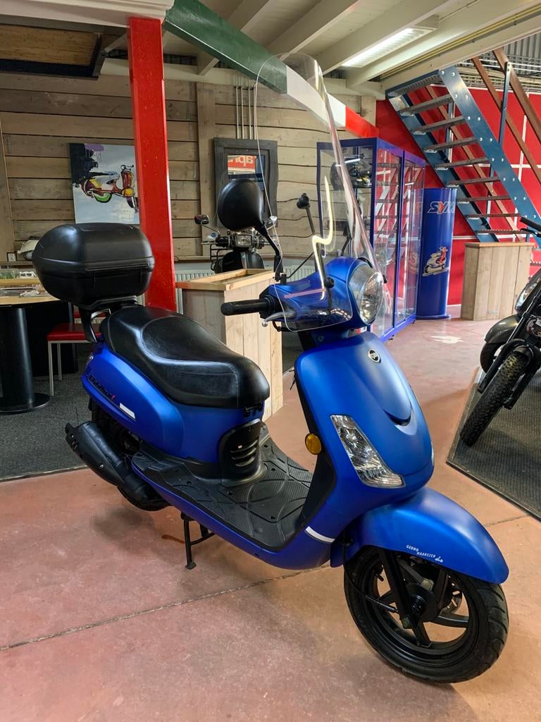 Gebro scooters: Sym fiddle II 45KM BROM blauw BJ2024, Maximaal 45 km/u, Ophalen of Verzenden, Zo goed als nieuw, Benzine