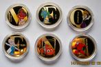 **  Disney Munten van de A - Z Collectie - Verguld 24 K **, Verzenden, Overige figuren, Nieuw, Overige typen