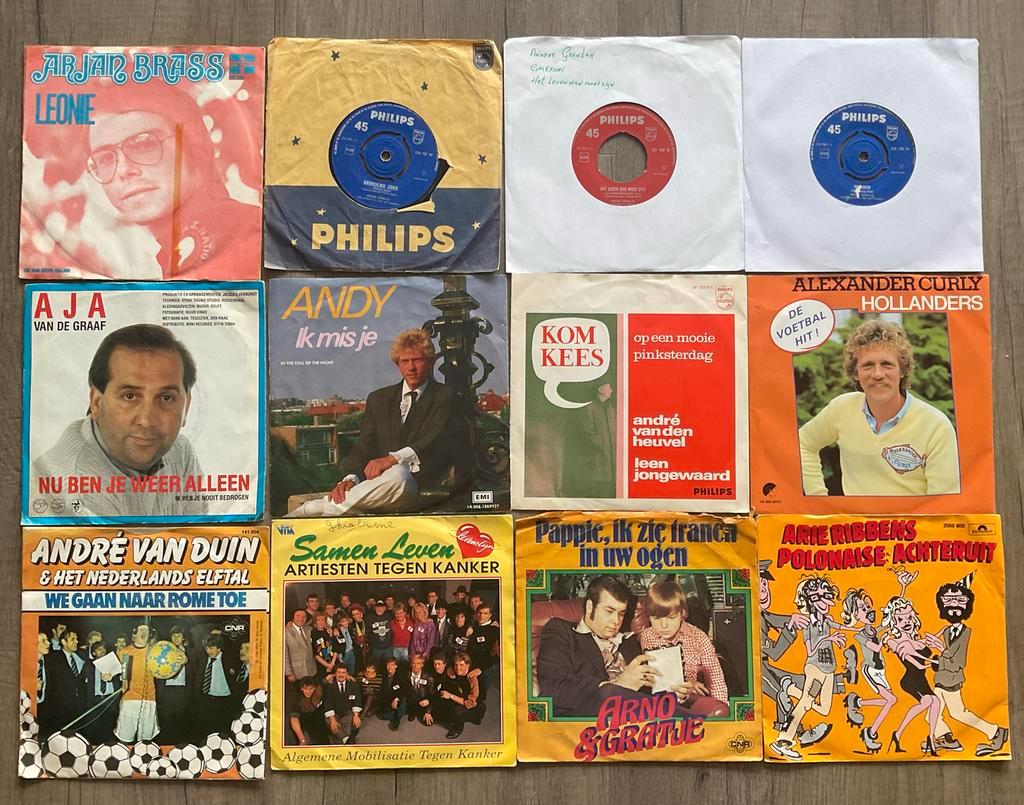 Partij 45 toeren singles - Nederlandse artiesten (12 st), Cd's en Dvd's, Vinyl Singles, Gebruikt, 7 inch, Single, Ophalen of Verzenden