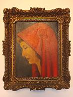 Uniek Olieverf Portret Renaissance Stijl, Ophalen of Verzenden