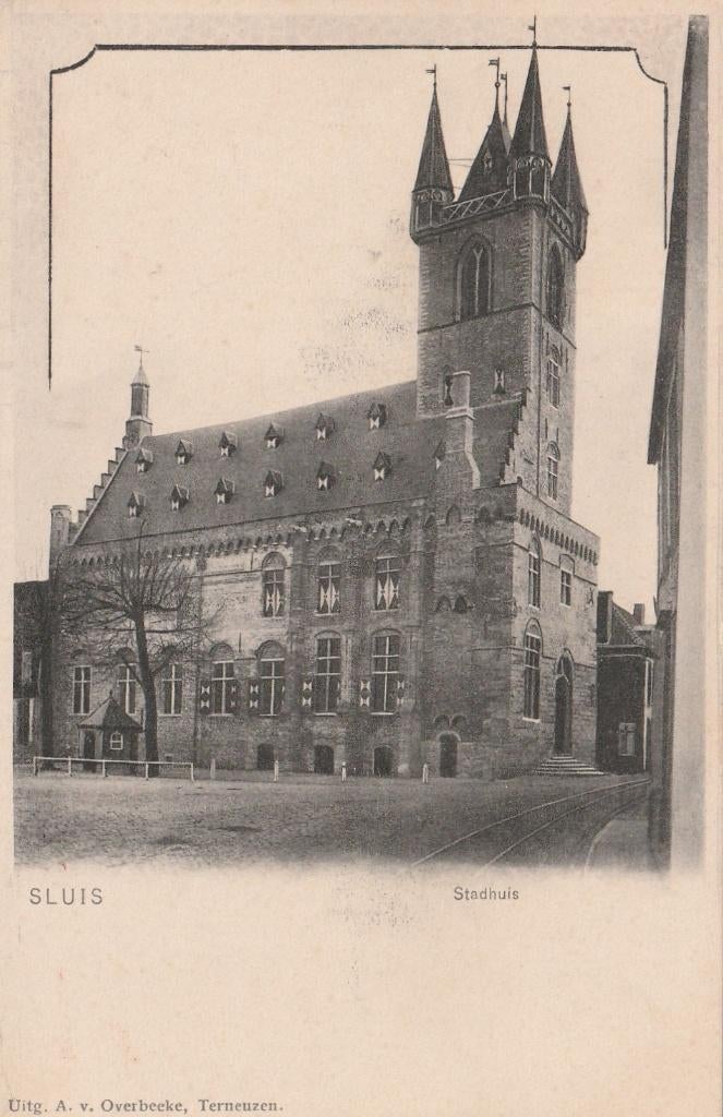 SLUIS Stadhuis (Lettertype 2), Verzenden, Voor 1920, Ongelopen, Zeeland