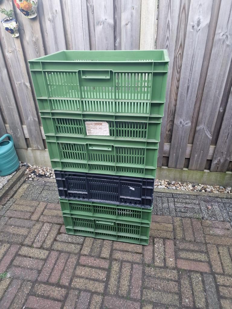 6 stevige stapelbare horeca kratten, Huis en Inrichting, Keuken | Servies, Gebruikt, Overige stijlen, Overige materialen, Ophalen