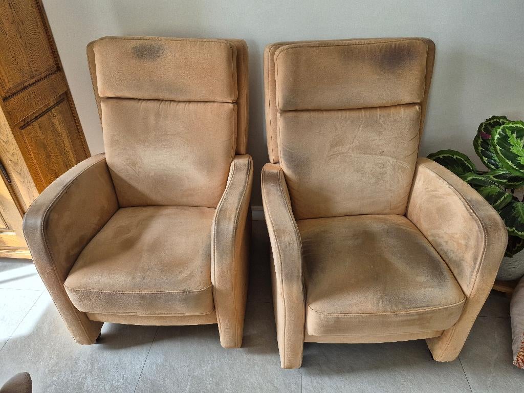 Stoelen, Ophalen, Gebruikt, Twee, Bruin