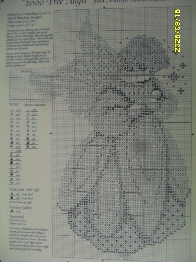 NIEUW, ORIGINEEL patroon Angel 2000. Verkoop ook DMC Garens, Hobby en Vrije tijd, Borduren en Borduurmachines, Ophalen of Verzenden