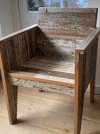 Houten terrasstoelen van sloophout set van 4., Ophalen, Gebruikt, Hout