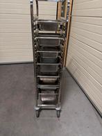 RVS serveerwagen met 10 GN bakken, Ophalen, Gebruikt