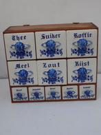 Keuken kruidenkastje Delfts blauw jaren 20 30 vintage, Antiek en Kunst, Ophalen of Verzenden