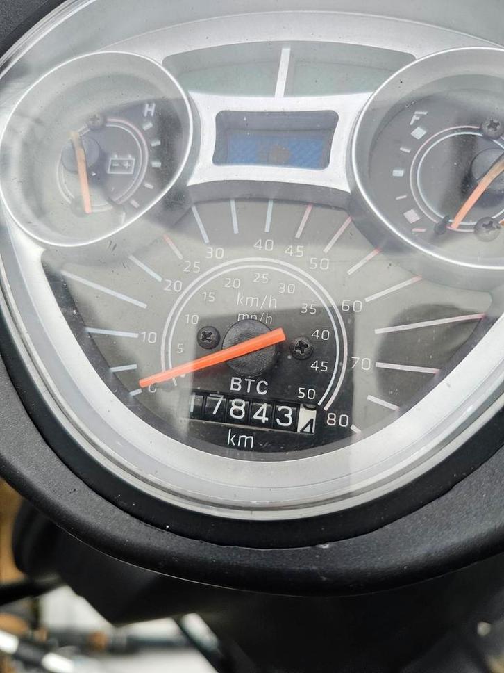 Zwarte BTC scooter met windscherm - 7843 km, Fietsen en Brommers, Snorfietsen en Snorscooters, Ophalen of Verzenden