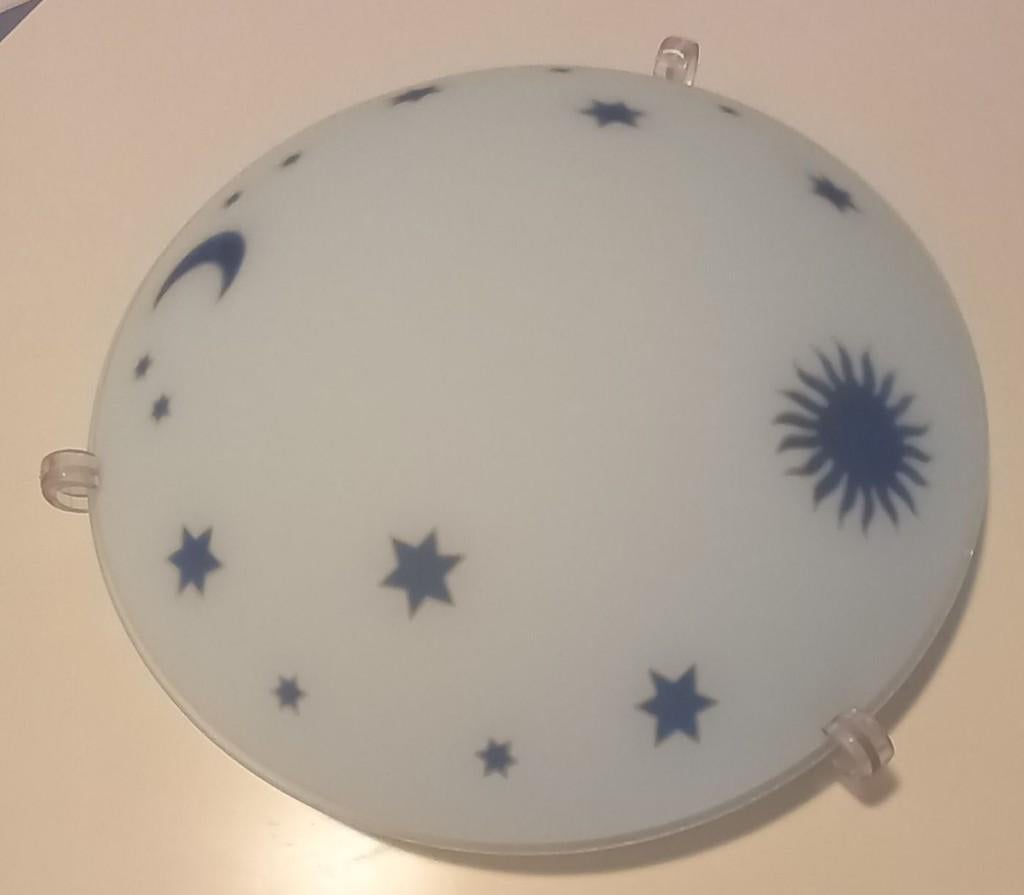 plafondlamp met sterren, Huis en Inrichting, Lampen | Plafondlampen, Ophalen of Verzenden, Gebruikt, Glas