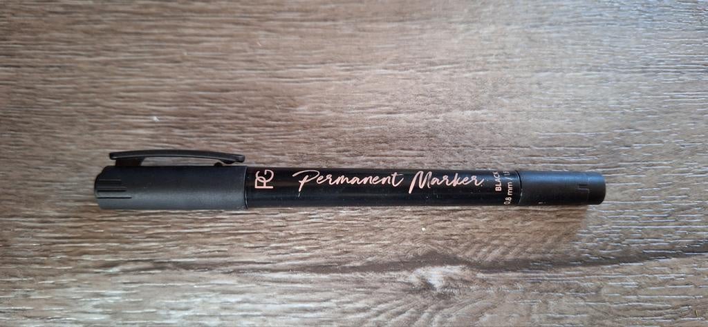 Pink gellac marker / stempel / 2x corrector pen, Ophalen of Verzenden, Zo goed als nieuw, Zwart, Handen en Nagels