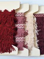 4 haspels met vintage franjeband., Hobby en Vrije tijd, Naaien en Fournituren, Ophalen of Verzenden, Nieuw, Lint, Band of Elastiek