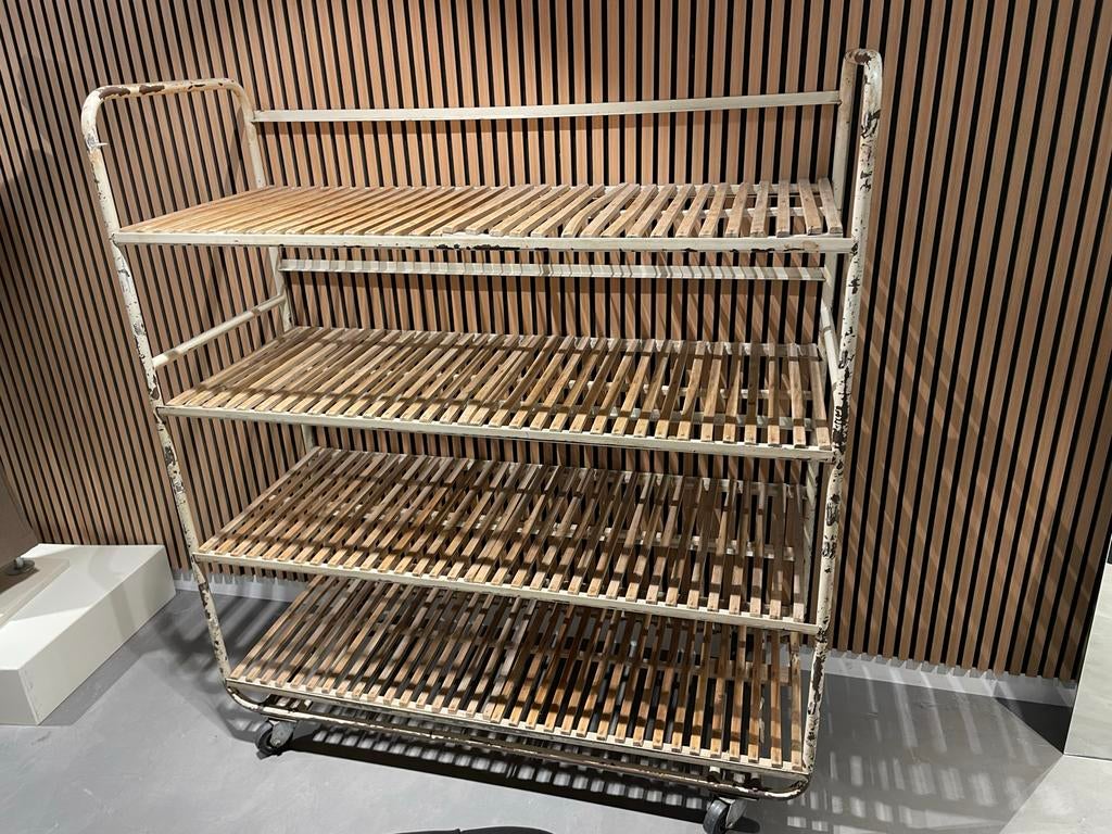 Vintage broodrek op wielen - Industrieel design, Ophalen