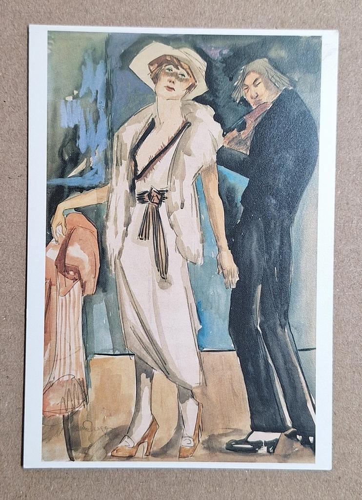 Kees van Dongen - Vrouw met violist, Verzamelen, Ophalen of Verzenden, 1980 tot heden, Ongelopen, Overige thema's