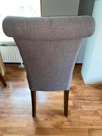 Eetkamerstoel Rijs taupe Textiel bruine poten6pcs ., Ophalen