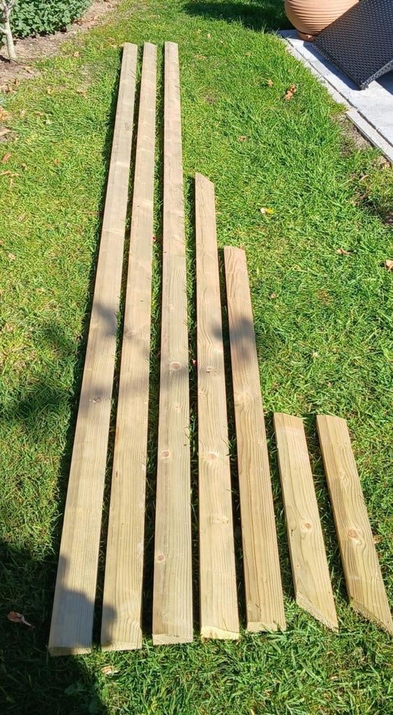 Vurenhout plinten 3 meter lang, Doe-het-zelf en Verbouw, Plinten en Afwerking, Overige materialen, Nieuw, Ophalen of Verzenden