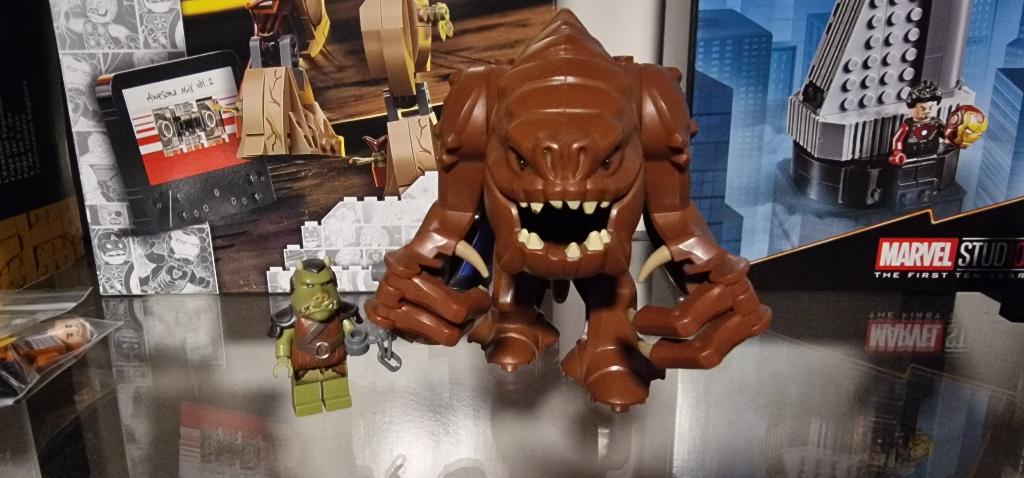 Lego Star Wars Rancor figuur 11323pb01c01, compleet + SW0405, Star Wars, Lego, Ophalen of Verzenden, Zo goed als nieuw