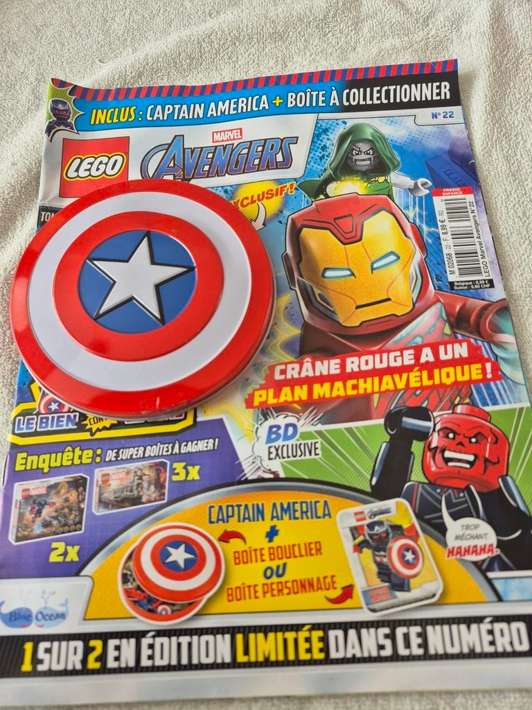 1x lego tijdschrift met minifigure captain america nieuw, Kinderen en Baby's, Speelgoed | Duplo en Lego, Marvel, Lego, Nieuw, Ophalen of Verzenden