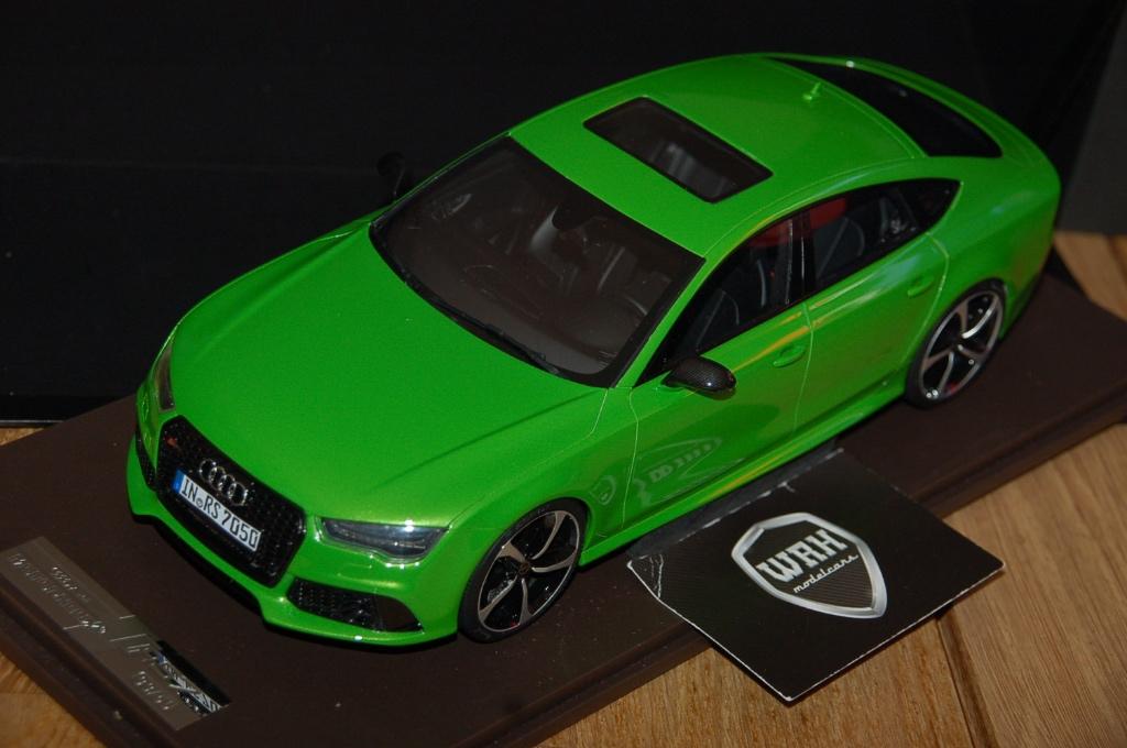 1:18 AUDI RS7 green Motorhelix resin LTD50 WRH, Verzenden, Zo goed als nieuw, Auto, Overige merken