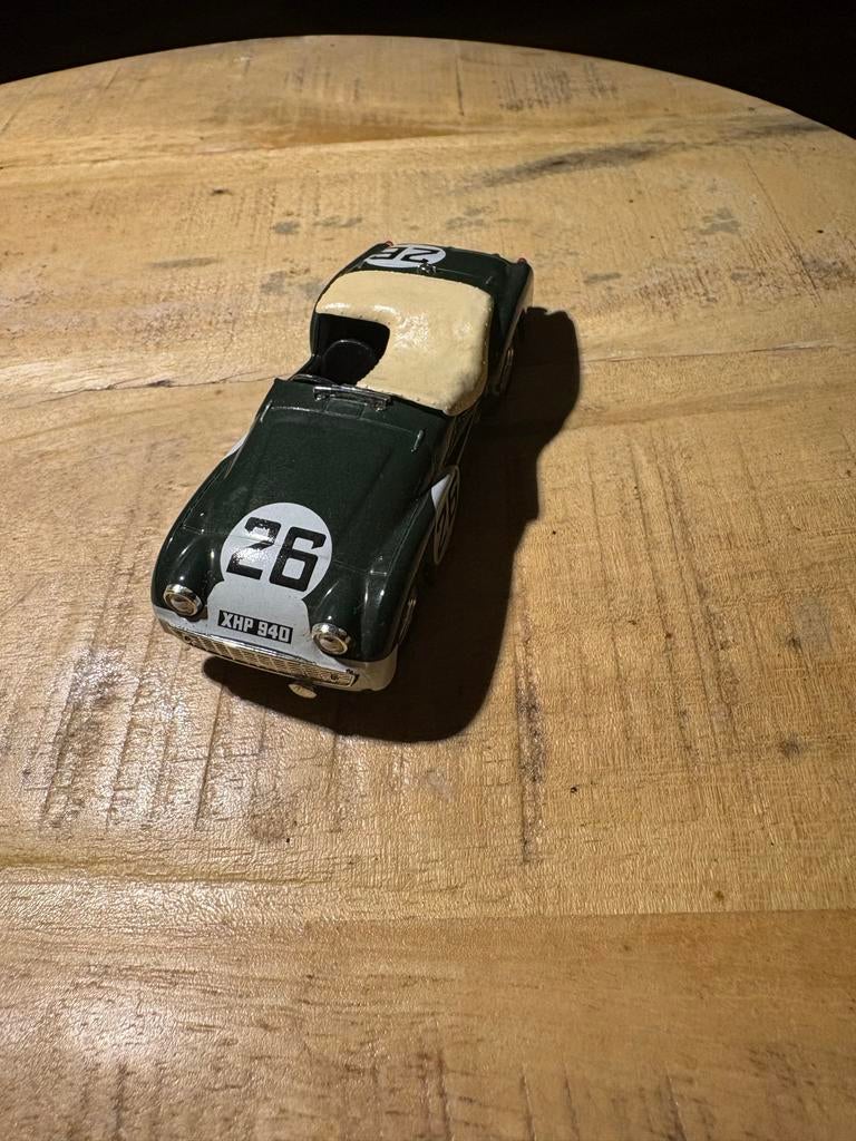 Triumph TR modelauto groen, Ophalen of Verzenden, Gebruikt, Auto, Overige merken