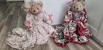 Twee Vintage Teddyberen in Victoriaanse Kleding, Ophalen of Verzenden, Zo goed als nieuw