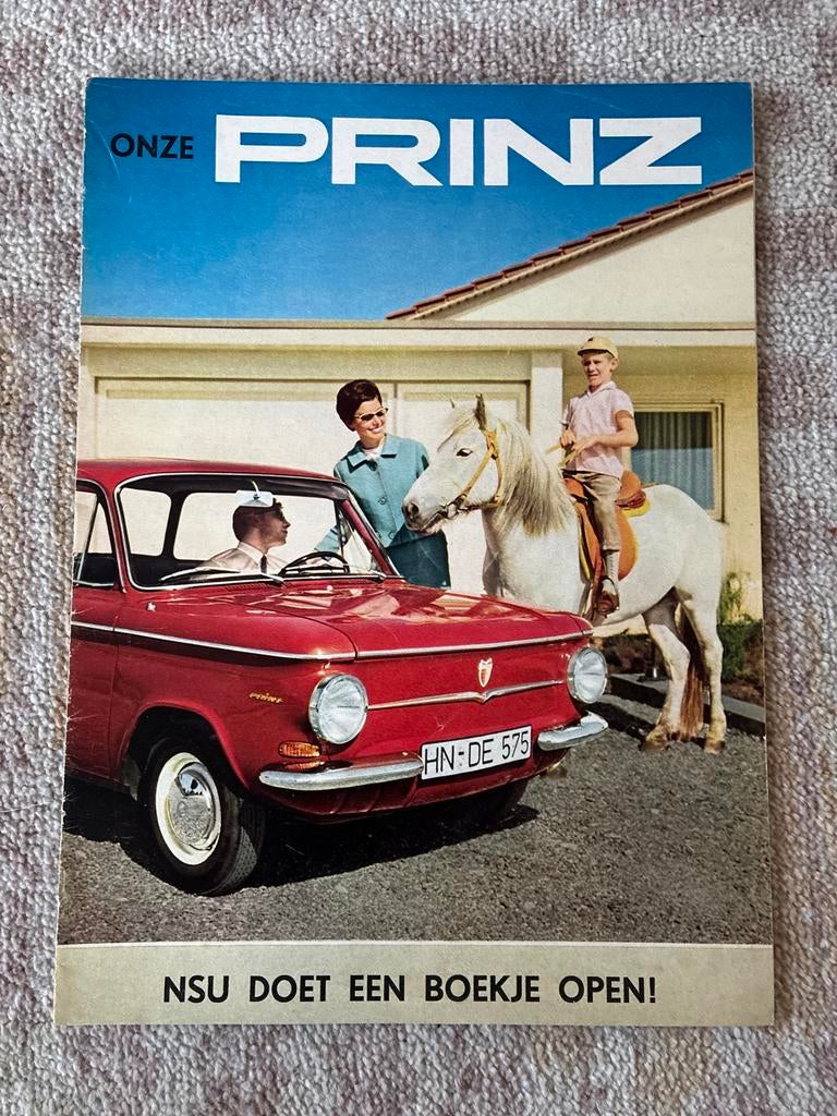 NSU Prinz brochure, Ophalen of Verzenden, Zo goed als nieuw, Overige merken