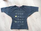 Donkergrijs T-shirt met print en vleermuismouwen, Meisje, Zo goed als nieuw, Shirt of Longsleeve, Kiestone