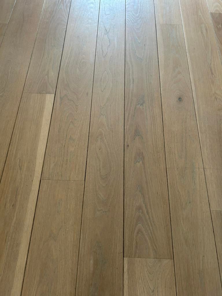 Massief Amerikaans Eiken vloer 30m2, Ophalen, Gebruikt, Vloerdelen of -planken, 10 m² of meer