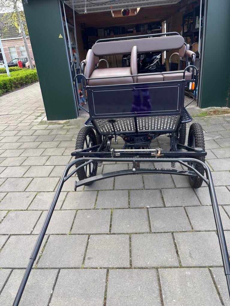 Zeer mooie donker blauwe recreatie wagen voor pony’s, Dieren en Toebehoren, Zo goed als nieuw, Marathonwagen, Pony