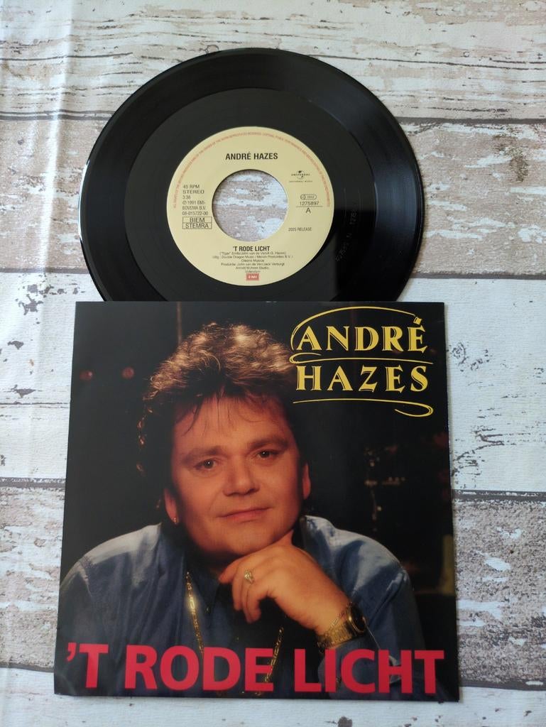 André Hazes - 't Rode Licht Vinyl Single, Cd's en Dvd's, 7 inch, Single, Ophalen of Verzenden, Fotohoes