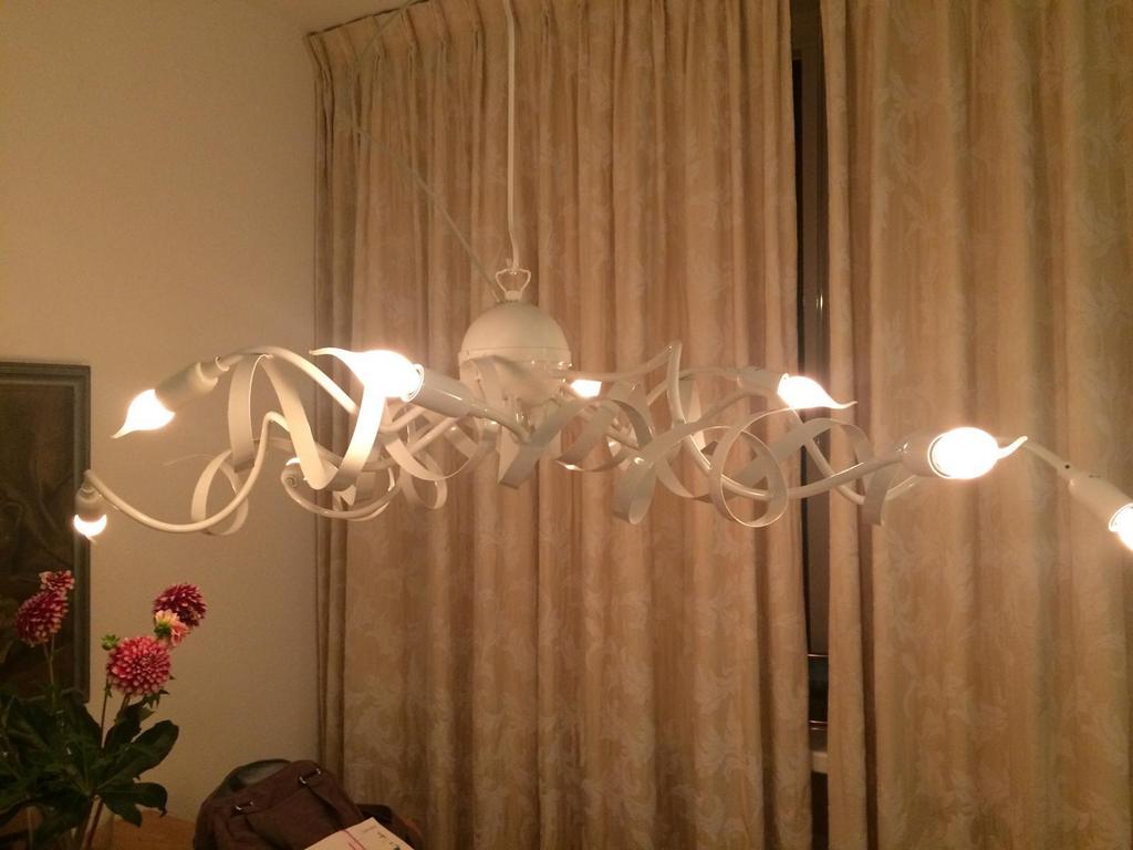 Hanglamp Chericoni hanglamp Band - 8 lichts - wit - glans, Huis en Inrichting, Lampen | Hanglampen, Ophalen, Zo goed als nieuw