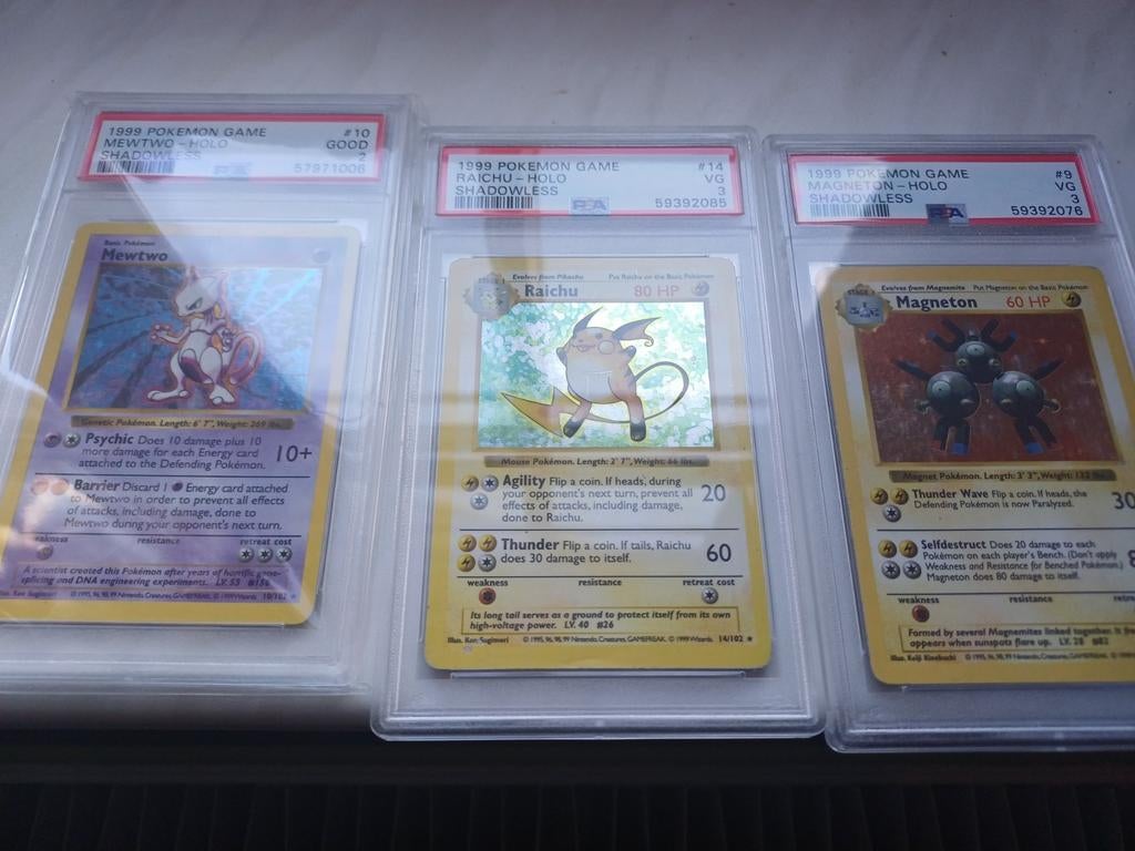 PSA Shadowless Base Set Holo Pokémon, Ophalen, Zo goed als nieuw