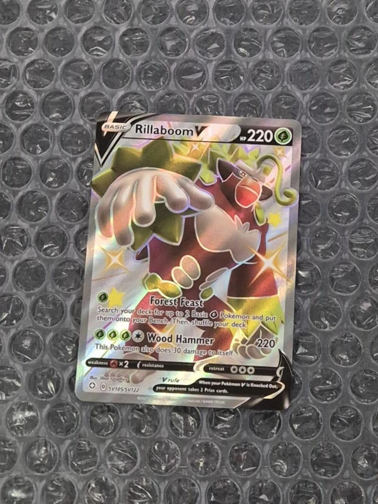 Rillaboom SV105/SV122 Shining Fates Shiny Vault Sword & Shie, Ophalen of Verzenden, Zo goed als nieuw, Losse kaart, Foil