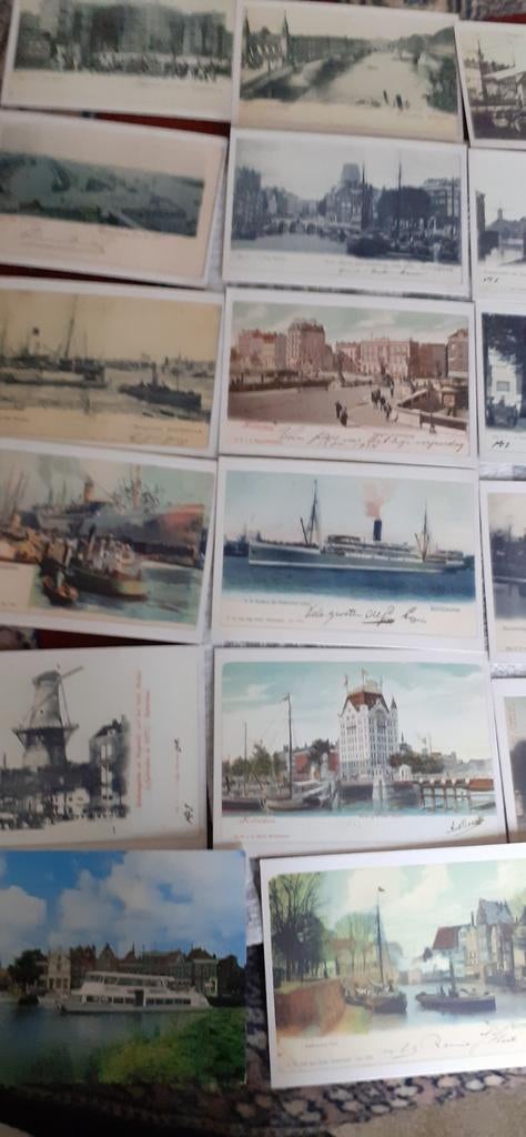 Antieke kaarten  ongeveer 1900, veel uit R'dam, Antiek en Kunst, Ophalen of Verzenden