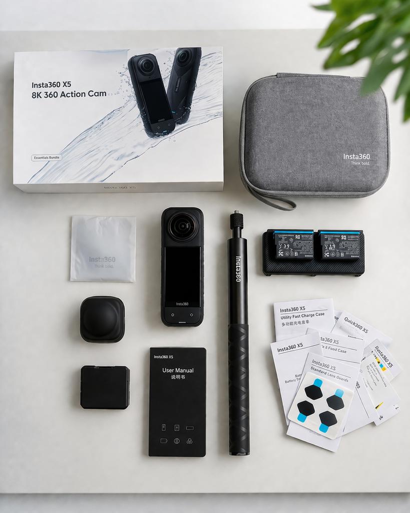 Insta360 X5 Essentials Bundle 8K 360 Camera Accessoires, Ophalen of Verzenden, Nieuw, Overige merken