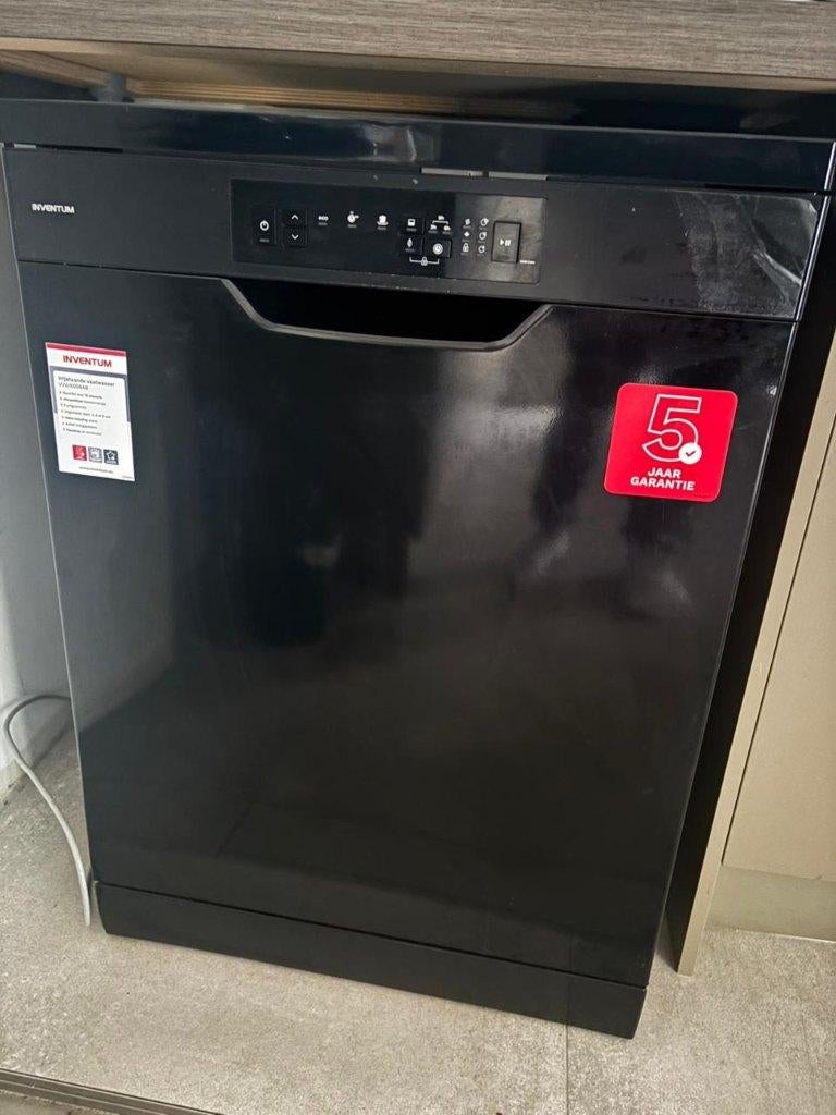 Inventum VVW6008AB vaatwasser zwart – 5 jaar garantie, Ophalen, 60 cm of meer, Zo goed als nieuw, 85 tot 90 cm