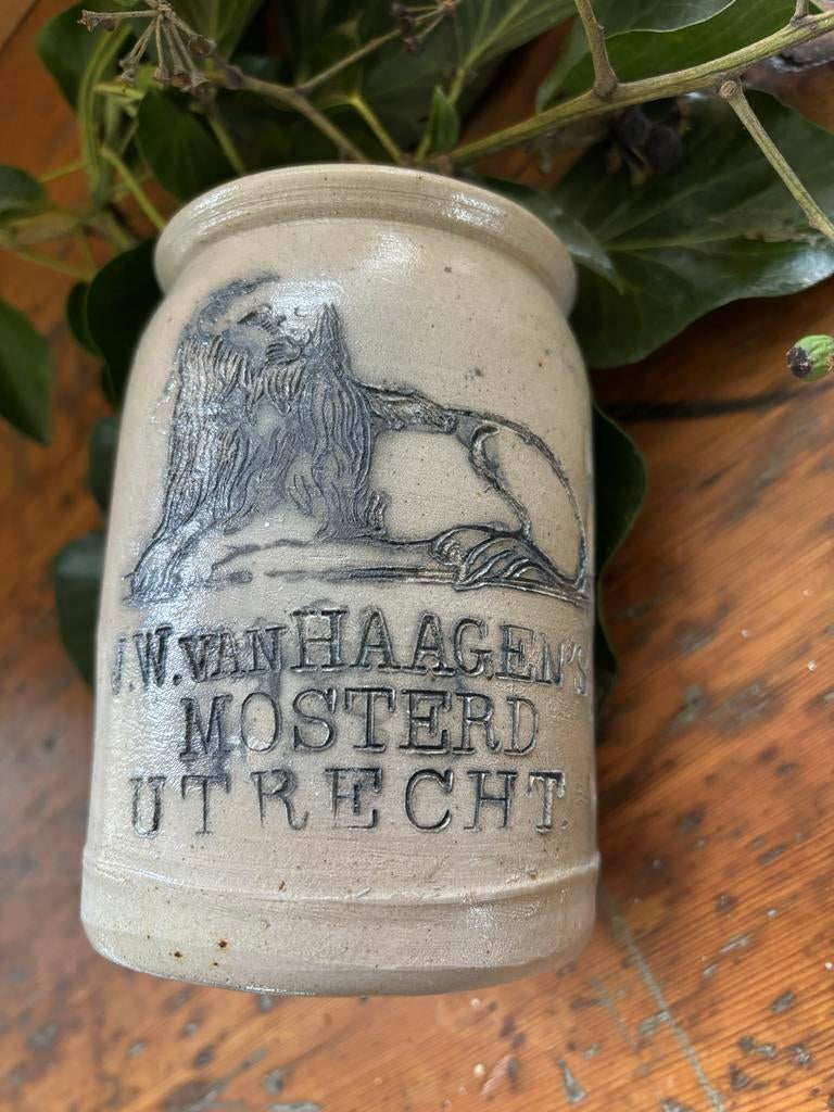 Mosterdpot J.W. van Haagen's Utrecht, Antiek en Kunst, Ophalen of Verzenden