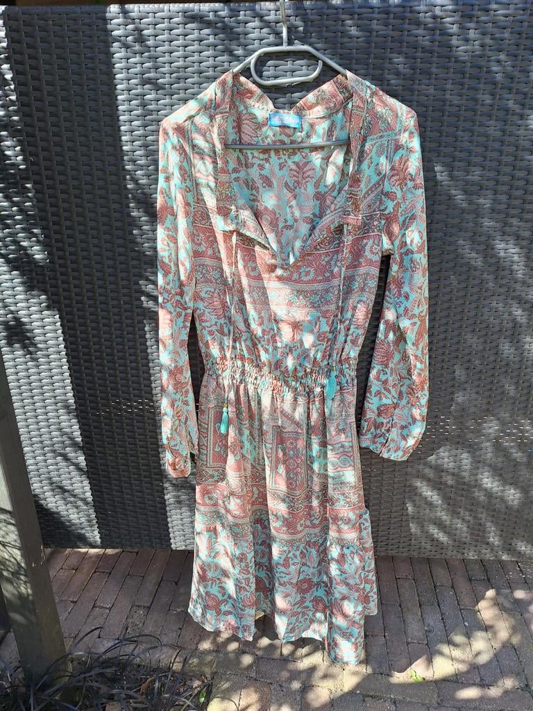 Nieuwe Boho Zomerjurk - Zijde & Viscose - Maat M, Kleding | Dames, Jurken, Maat 38/40 (M), Overige kleuren, Retro Style, Nieuw