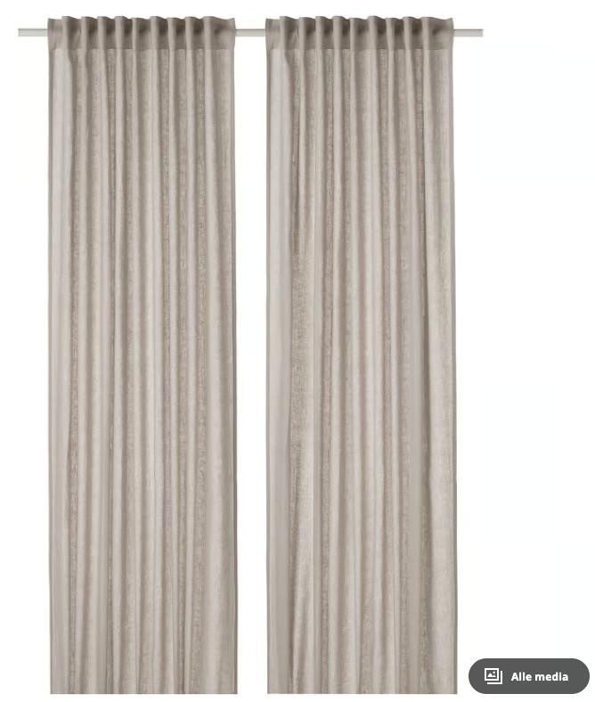 ikea DYTÅG Gordijnen, 4 paar, lichtgrijs, zo goed als nieuw, 200 cm of meer, Ophalen of Verzenden, Zo goed als nieuw, 200 cm of meer