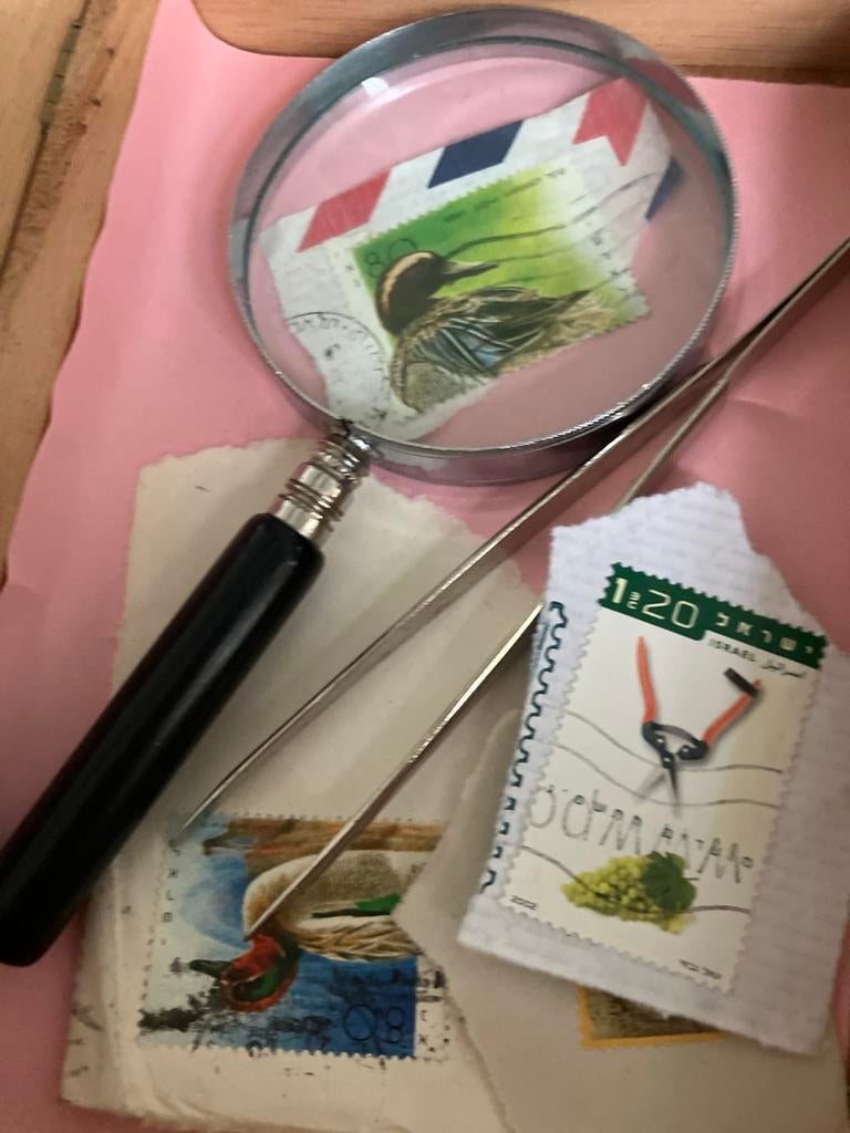 Vergrootglas en pincet, Postzegels en Munten, Postzegels | Toebehoren, Ophalen, Overige typen