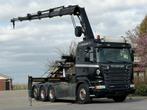 Scania R580 V8 8x4 !TRIPLE HIAB 24 TM CRANE!CONTAINERSYSTEM!, Euro 6, Scania, Overige brandstoffen, Zwart