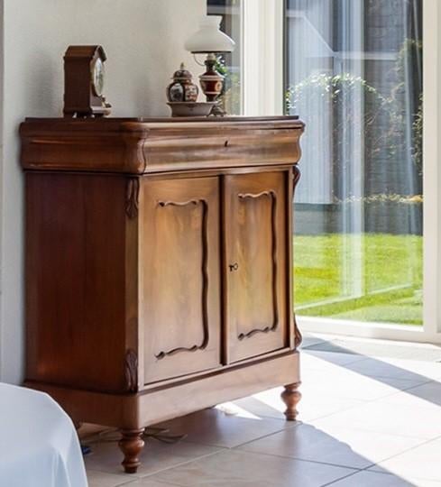 Antieke Biedermeier commode / buikkastje, Antiek en Kunst, Ophalen