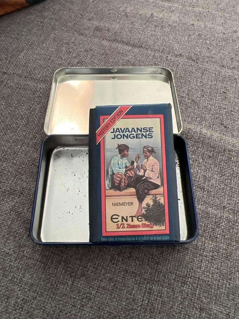 Vintage Niemeyer Javaanse Jongens Blik en Pakje, Verzamelen, Ophalen, Gebruikt, Overige, Overige merken