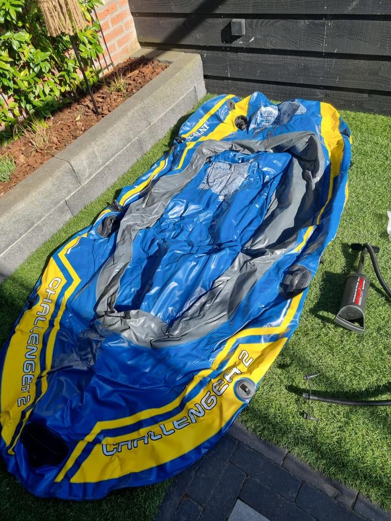 Intex challenger 2 rubberboot, Watersport en Boten, Ophalen, Zo goed als nieuw, Twee personen, Overige typen