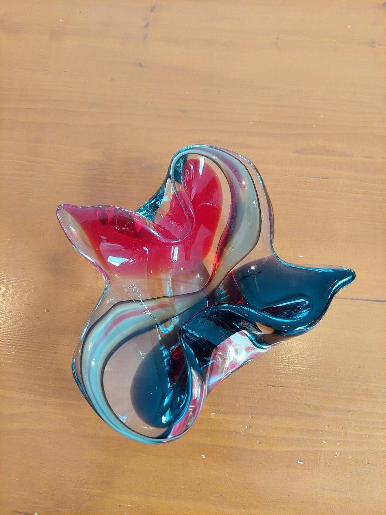 Vintage design glazen Asbak, Antiek en Kunst, Antiek | Glas en Kristal, Ophalen of Verzenden