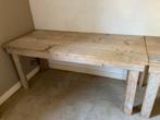 Robuuste steigerhouten tafel - Perfect voor binnen of buiten, Huis en Inrichting, Tafels | Eettafels, Ophalen, Gebruikt, 50 tot 100 cm