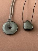 Set hematiet edelsteen kettingen donut en driehoek hangers, Sieraden, Tassen en Uiterlijk, Kettingen, Ophalen of Verzenden, Zo goed als nieuw