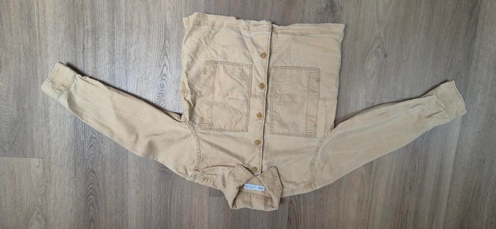 Leuke beige jack, zara, maat 130, Kinderen en Baby's, Kinderkleding | Maat 128, Jongen of Meisje, Ophalen of Verzenden, Zo goed als nieuw