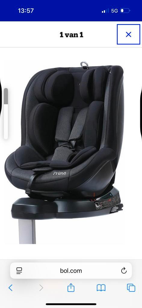 TitaniumBaby Prime Autostoel - Zwart, Kinderen en Baby's, Autostoeltjes, Gebruikt, Overige merken, 0 t/m 18 kg, Autogordel, Zijbescherming