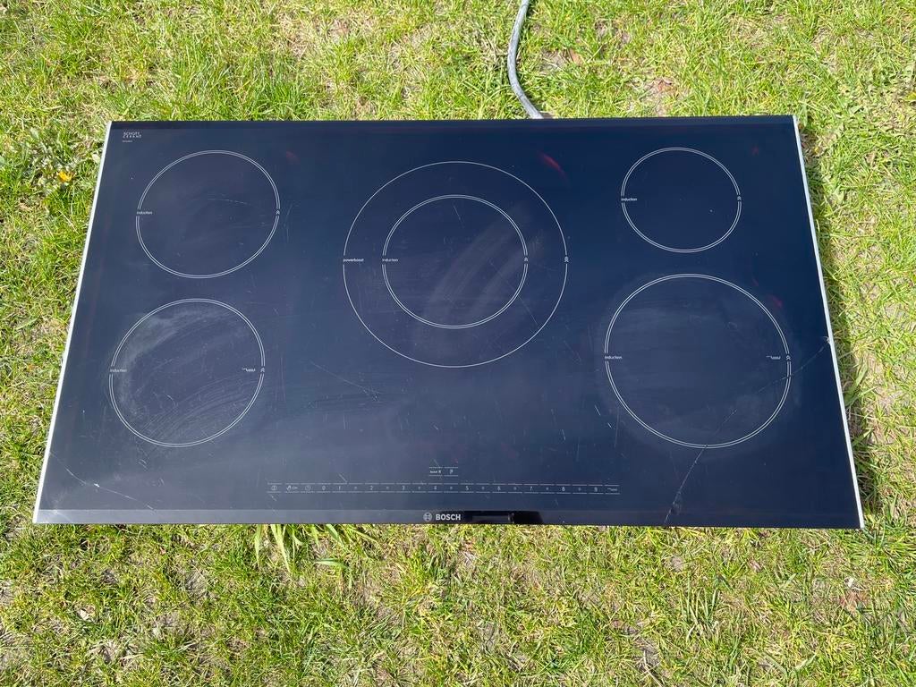 Bosch inductie kookplaat 90cm, Witgoed en Apparatuur, Kookplaten, Ophalen, Gebruikt, Inbouw, Inductie